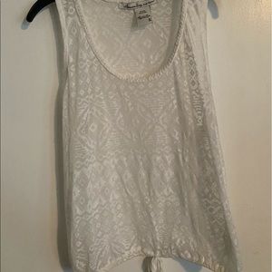 American rag white burn out sleeveless tank top S